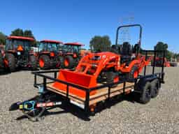 Kubota BX23S Tractor + 16′ Utility Trailer Package Deal